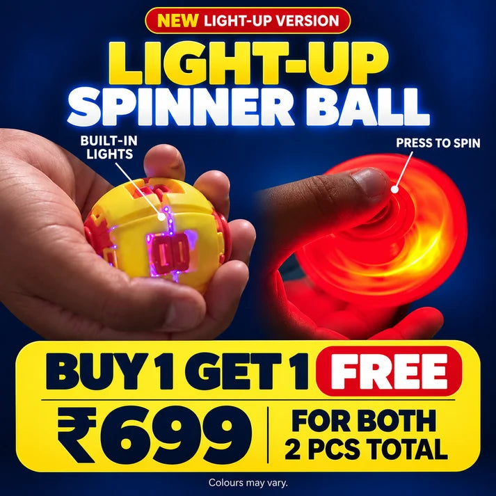 3D Press-to-Spin Fidget Ball – Stress Relief Toy (Buy 1 Get 1 FREE)