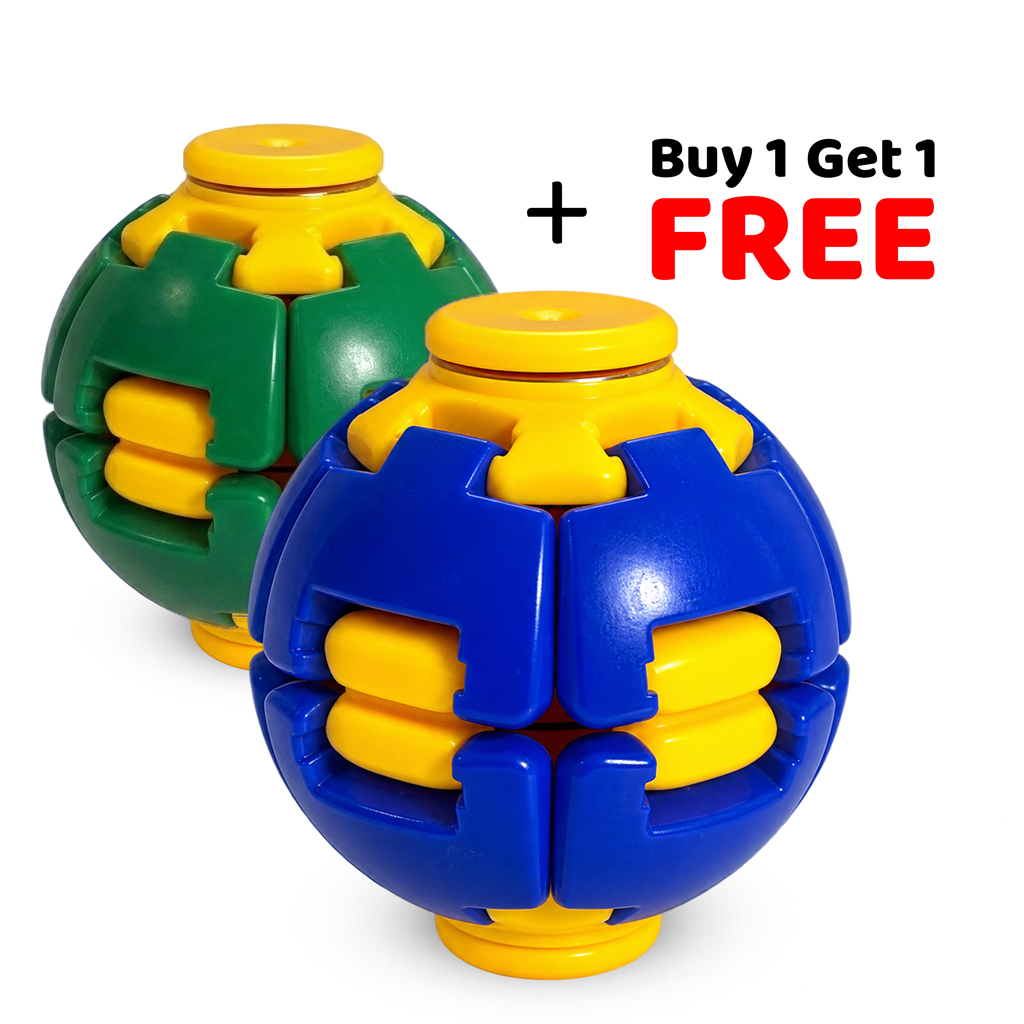 3D Press-to-Spin Fidget Ball – Stress Relief Toy (Buy 1 Get 1 FREE)
