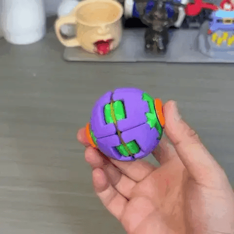 3D Press-to-Spin Fidget Ball – Stress Relief Toy (Buy 1 Get 1 FREE)
