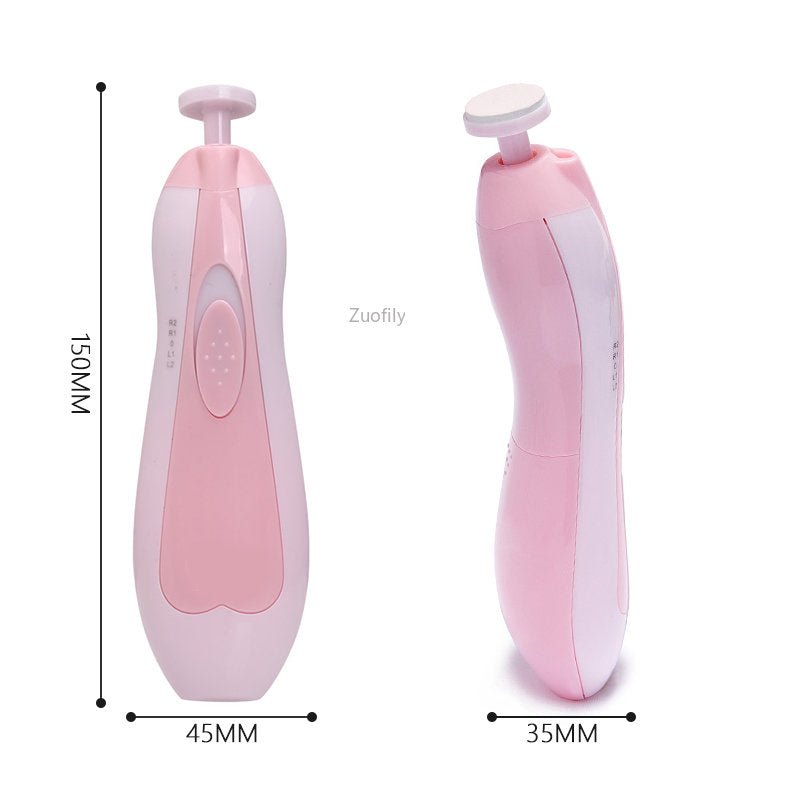 Electric Baby Nail Trimmer with LED Light – 6 Interchangeable Filing Heads, Adjustable Speed & Quiet Motor | Gentle Baby Nail Care Kit